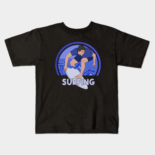 Surfing Kids T-Shirt by DiegoCarvalho